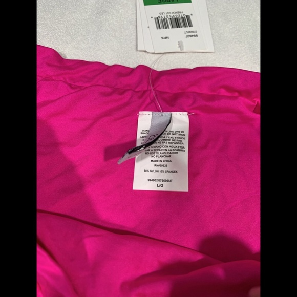 NWT $54‎ BECCA High Waist French Cut Bikini Bottoms in Neon Pink [SZ Large ] - Picture 10 of 11